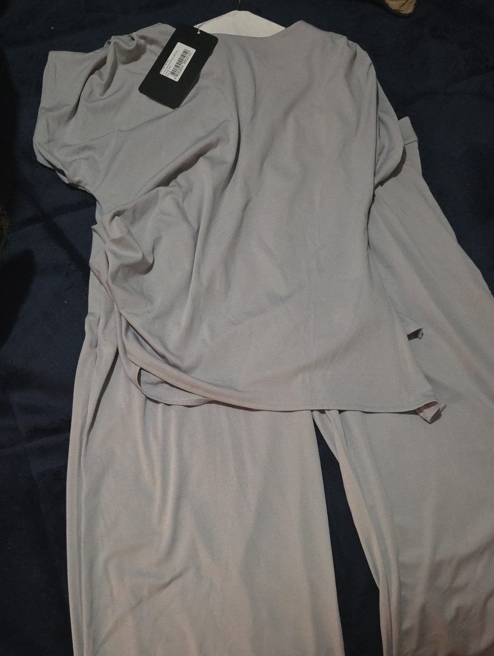 Light Gray Classy Pant Set - Soft Two-Piece